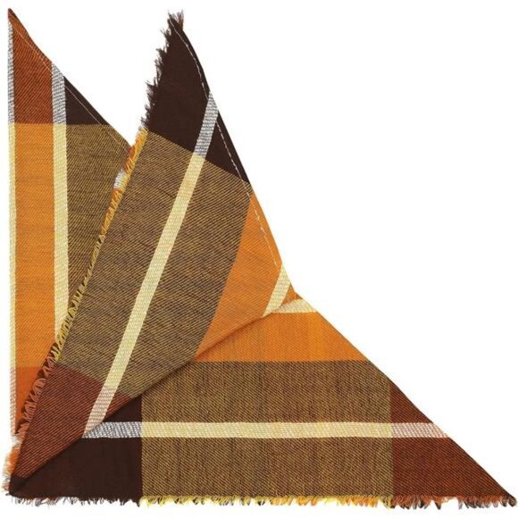 American Trends Scarfs for Women Winter Triangle Scarf Classic Plaid Warm Scarf - Picture 3 of 6